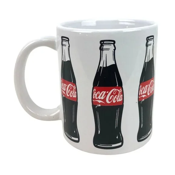 Vintage Coca-Cola Mug "It's The Real Thing" Coke Slogan Coffee Cup Mug 11 oz - Picture 1 of 9